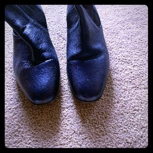 Metallic Blue Booties